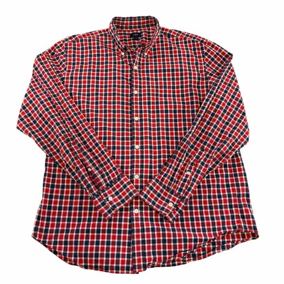 J. Crew Other - J. Crew Plaid Red and Navy Buttondown